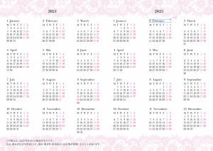 2024・2025年 年間カレンダー